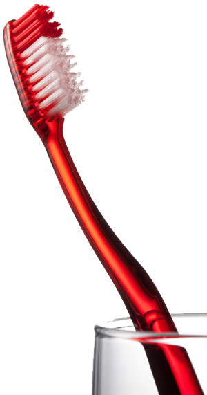 Brosse à dent rouge